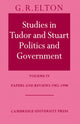 Book cover of: Studies in Tudor and Stuart Politics and Government: Volume 4, Papers and Reviews 1982–1990. By: Geoffrey Rudolph Elton