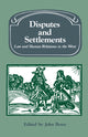 Book cover of: Disputes and Settlements. By: John Bossy