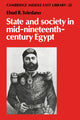 Book cover of: State and Society in Mid-Nineteenth-Century Egypt. By: Ehud R. Toledano