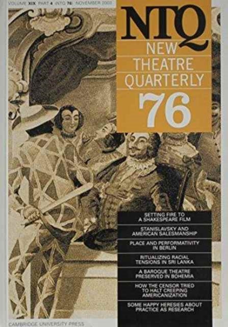 Book cover of: New Theatre Quarterly 76: Volume 19, Part 4