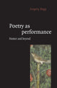 Book cover of: Poetry as Performance