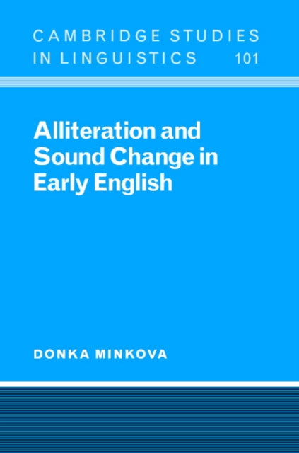Book cover of: Alliteration and Sound Change in Early English