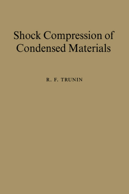 Book cover of: Shock Compression of Condensed Materials