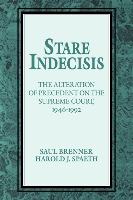 Book cover of: Stare Indecisis. By: Brenner, Saul