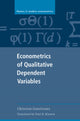 Book cover of: Econometrics of Qualitative Dependent Variables. By: Christian Gourieroux