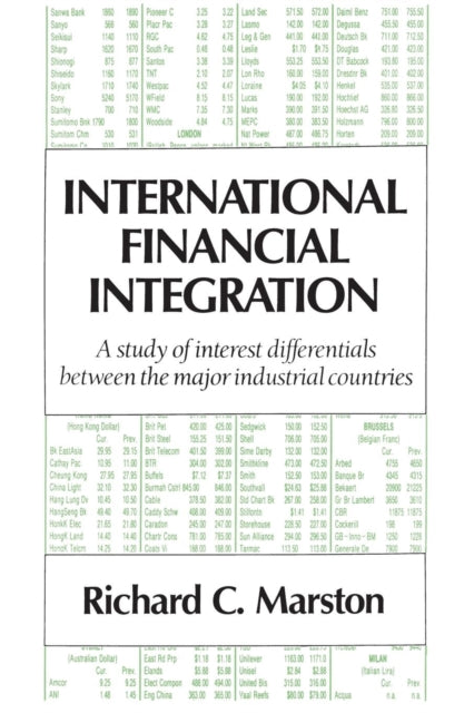Book cover of: International Financial Integration. By: Richard C. Marston