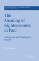 Book cover of: Meaning of Righteousness in Paul. By: J. A. Ziesler