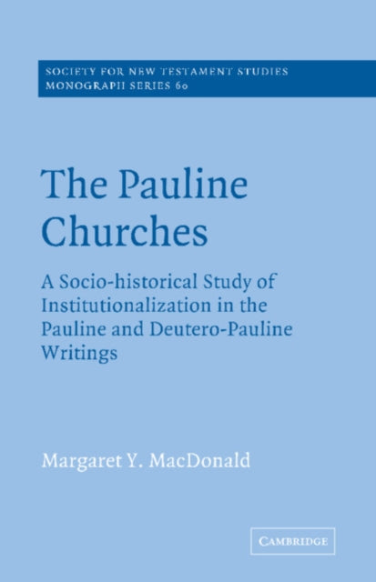 Book cover of: Pauline Churches. By: Margaret Y. MacDonald