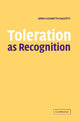 Book cover of: Toleration as Recognition. By: Anna Elisabetta Galeotti