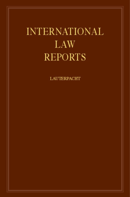 Book cover of: International Law Reports