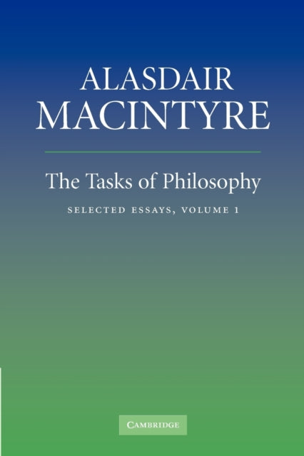 Book cover of: Tasks of Philosophy: Volume 1. By: Alasdair C. MacIntyre