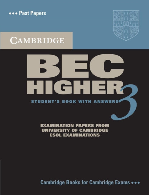 Book cover of: Cambridge BEC Higher 3 Student's Book with Answers. By: Cambridge ESOL