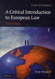 Book cover of: Critical Introduction to European Law. By: Ward, Ian