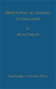 Book cover of: Dissenting Academies in England. By: Irene Parker