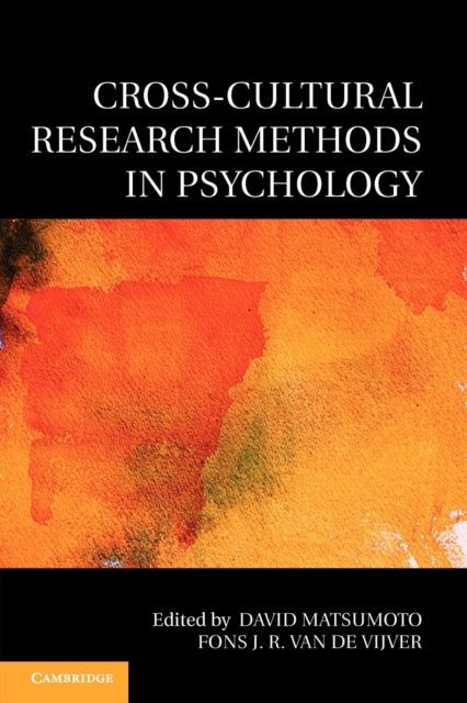 Book cover of: Cross-Cultural Research Methods in Psychology. By: David Ricky Matsumoto