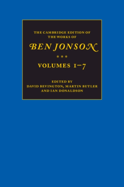 Book cover of: Cambridge Edition of the Works of Ben Jonson 7 Volume Set. By: Ben Jonson