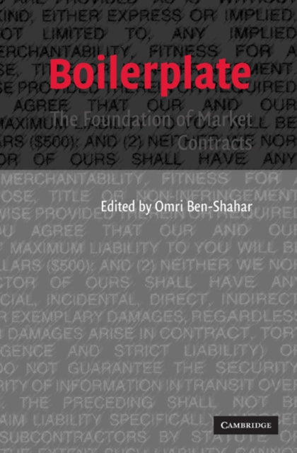 Book cover of: Boilerplate. By: Omri Ben-Shahar