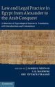 Book cover of: Law and Legal Practice in Egypt from Alexander to the Arab Conquest