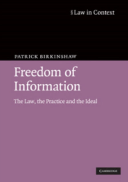 Book cover of: Freedom of Information. By: Patrick Birkinshaw