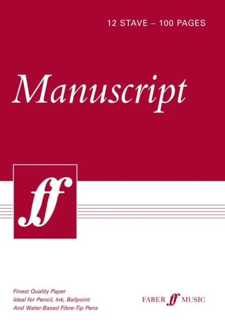 Book cover of: 100-page A4 Manuscript Pad, 12-stave