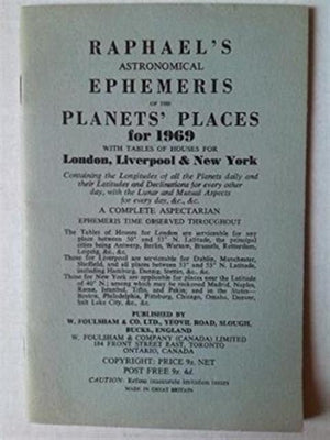Raphael's Astronomical Ephemeris