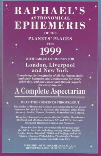 Book cover of: Raphael's Astronomical Ephemeris. By: Foulsham