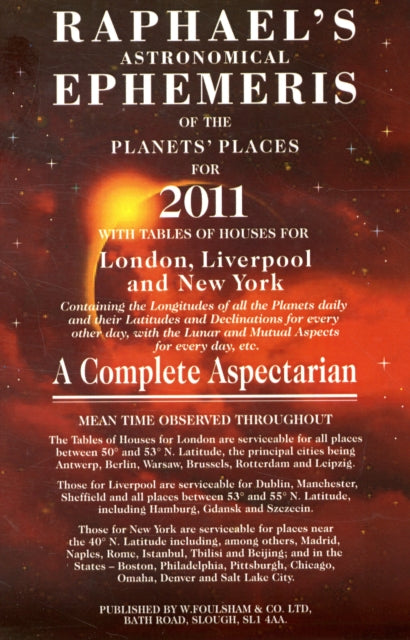 Book cover of: Raphael's Astronomical Ephemeris