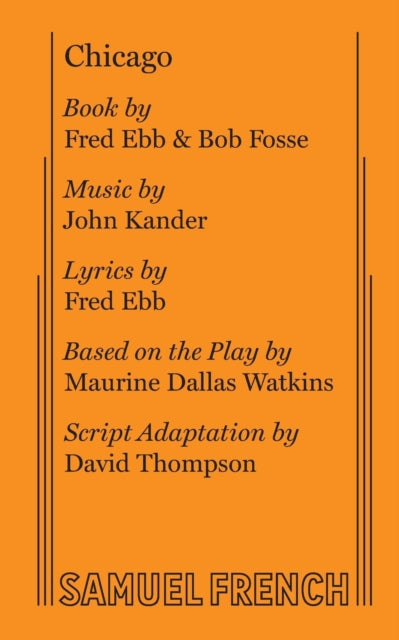 Book cover of: Chicago. By: Fred Ebb