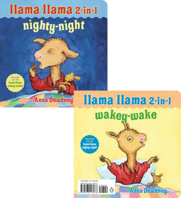 Book cover of: Llama Llama 2-in-1: Wakey-Wake/Nighty-Night. By: Anna Dewdney
