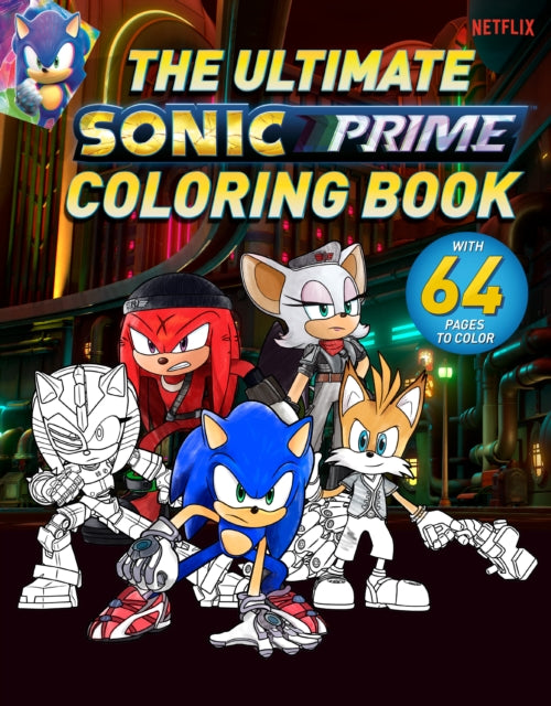 Book cover of: Ultimate Sonic Prime Coloring Book. By: Patrick Spaziante
