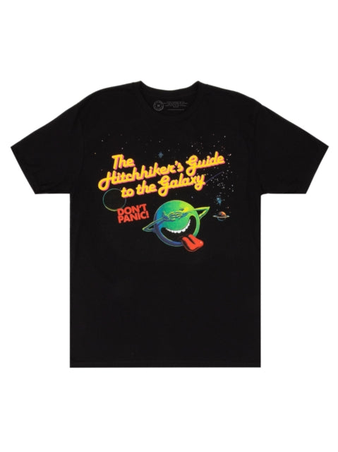 Book cover of: Hitchhiker's Guide to the Galaxy Black Unisex T-shirt Xxx-large