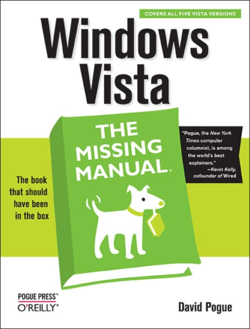 Book cover of: Windows Vista. By: David Pogue