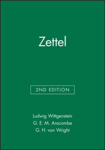Book cover of: Zettel. By: Ludwig Wittgenstein