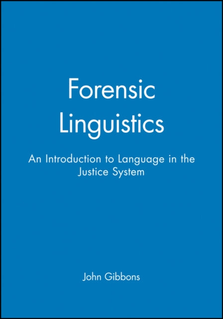 Book cover of: Forensic Linguistics