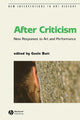 Book cover of: After Criticism. By: Gavin Butt