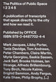 Book cover of: Politics of Public Space. By: Office