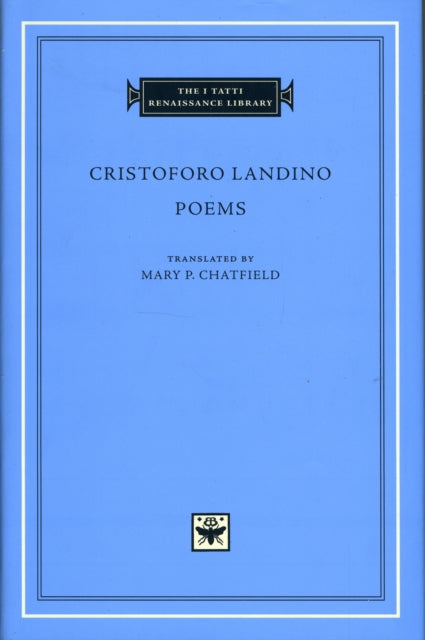 Book cover of: Poems. By: Cristoforo Landino