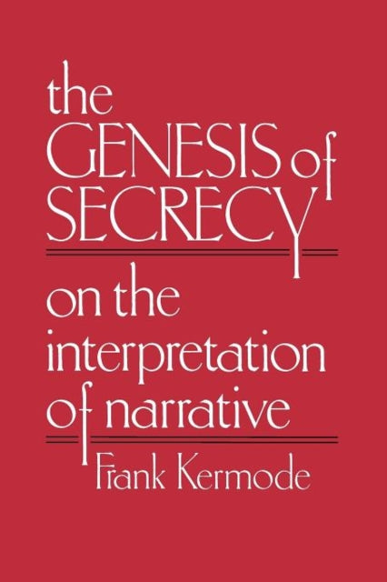 Book cover of: Genesis of Secrecy. By: Frank Kermode