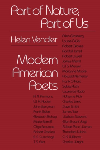 Book cover of: Part of Nature, Part of Us. By: Helen Hennessy Vendler