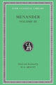 Book cover of: Menander, Volume III. By: Menander of Athens