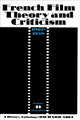 Book cover of: French Film Theory and Criticism, Volume 2. By: Richard Abel