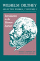 Book cover of: Wilhelm Dilthey: Selected Works, Volume I. By: Wilhelm Dilthey