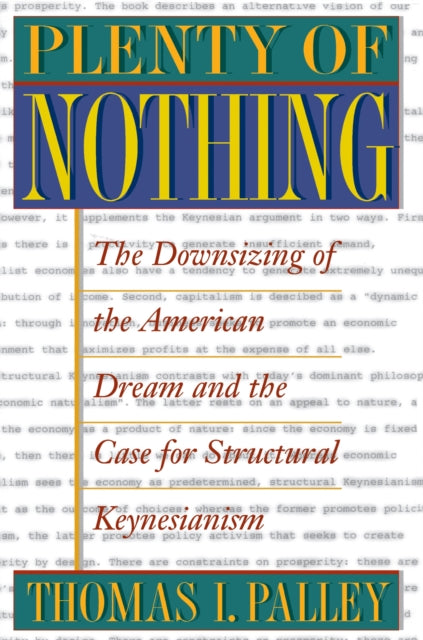 Book cover of: Plenty of Nothing. By: Thomas I. Palley