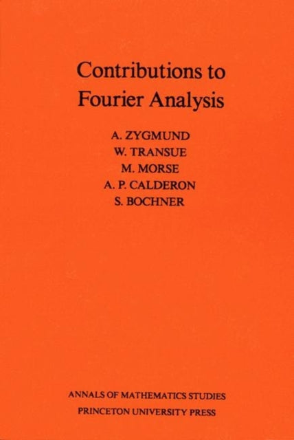 Book cover of: Contributions to Fourier Analysis. By: Antoni Zygmund