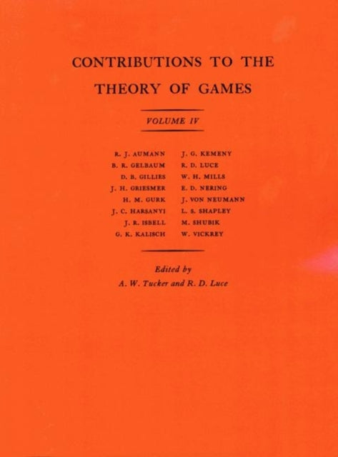 Book cover of: Contributions to the Theory of Games, Volume IV