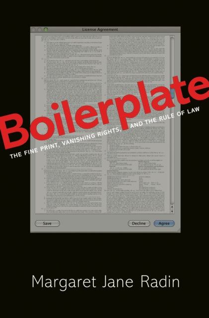 Book cover of: Boilerplate. By: Margaret Jane Radin