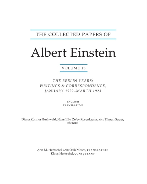 Book cover of: Collected Papers of Albert Einstein, Volume 13