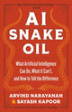 Book cover of: AI Snake Oil