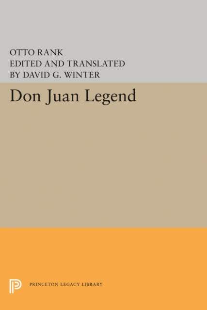 Book cover of: Don Juan Legend. By: Otto Rank