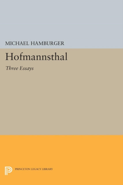 Book cover of: Hofmannsthal. By: Michael Hamburger